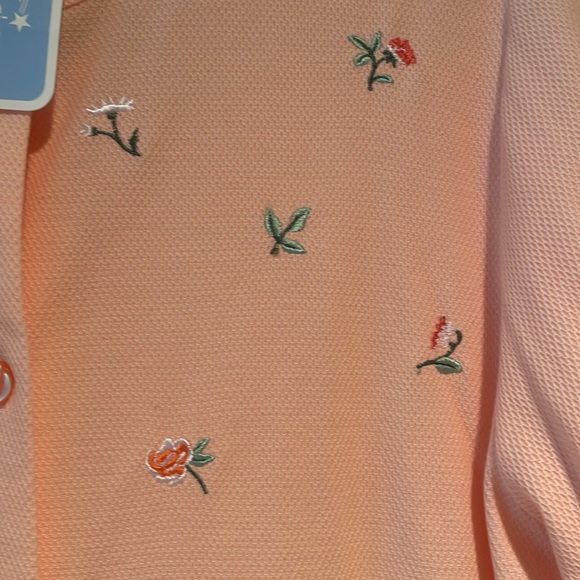 NWT Nuit Magique peach color button down short sleeve robe size L - Picture 4 of 11